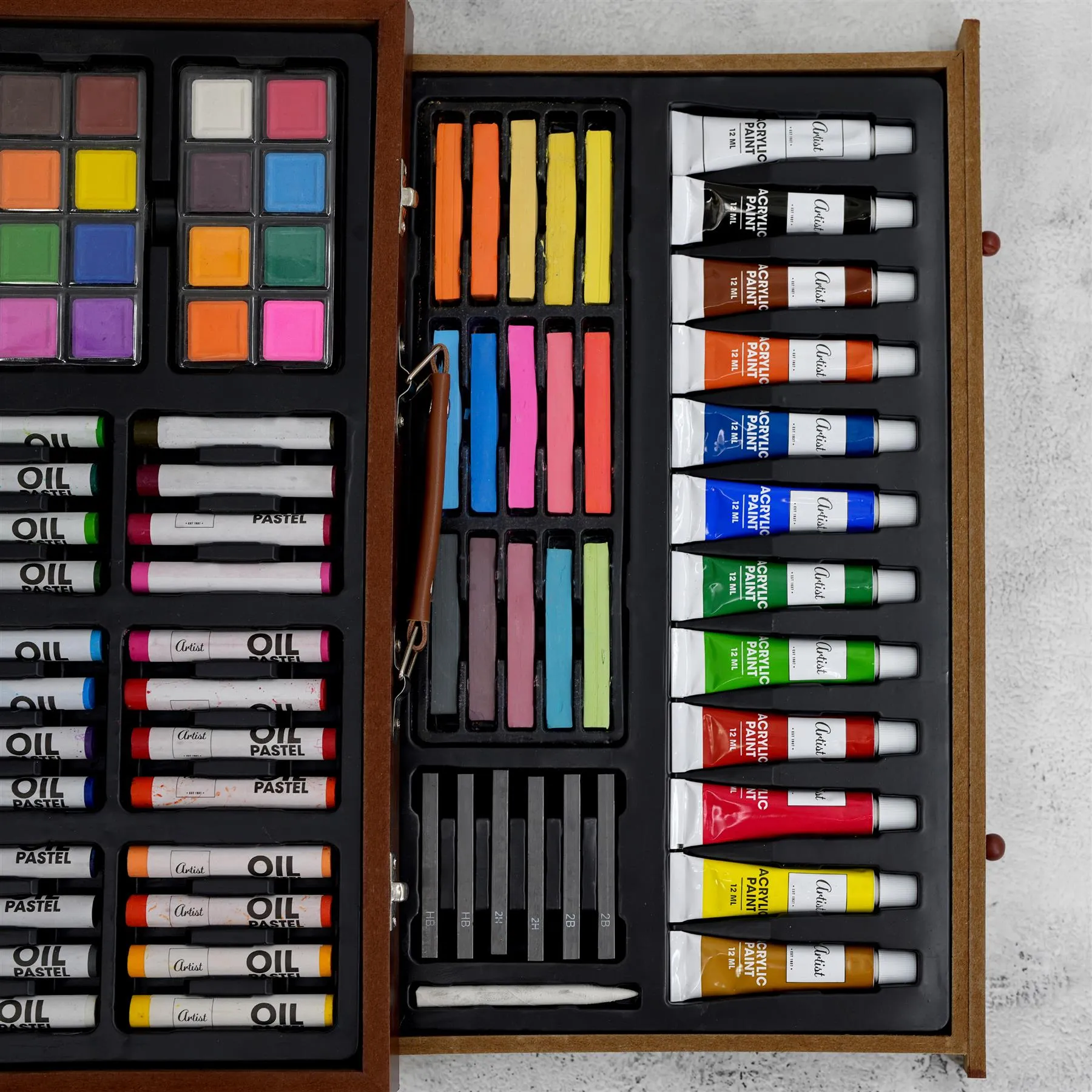 112 PCS Wooden Case Kids Art Set