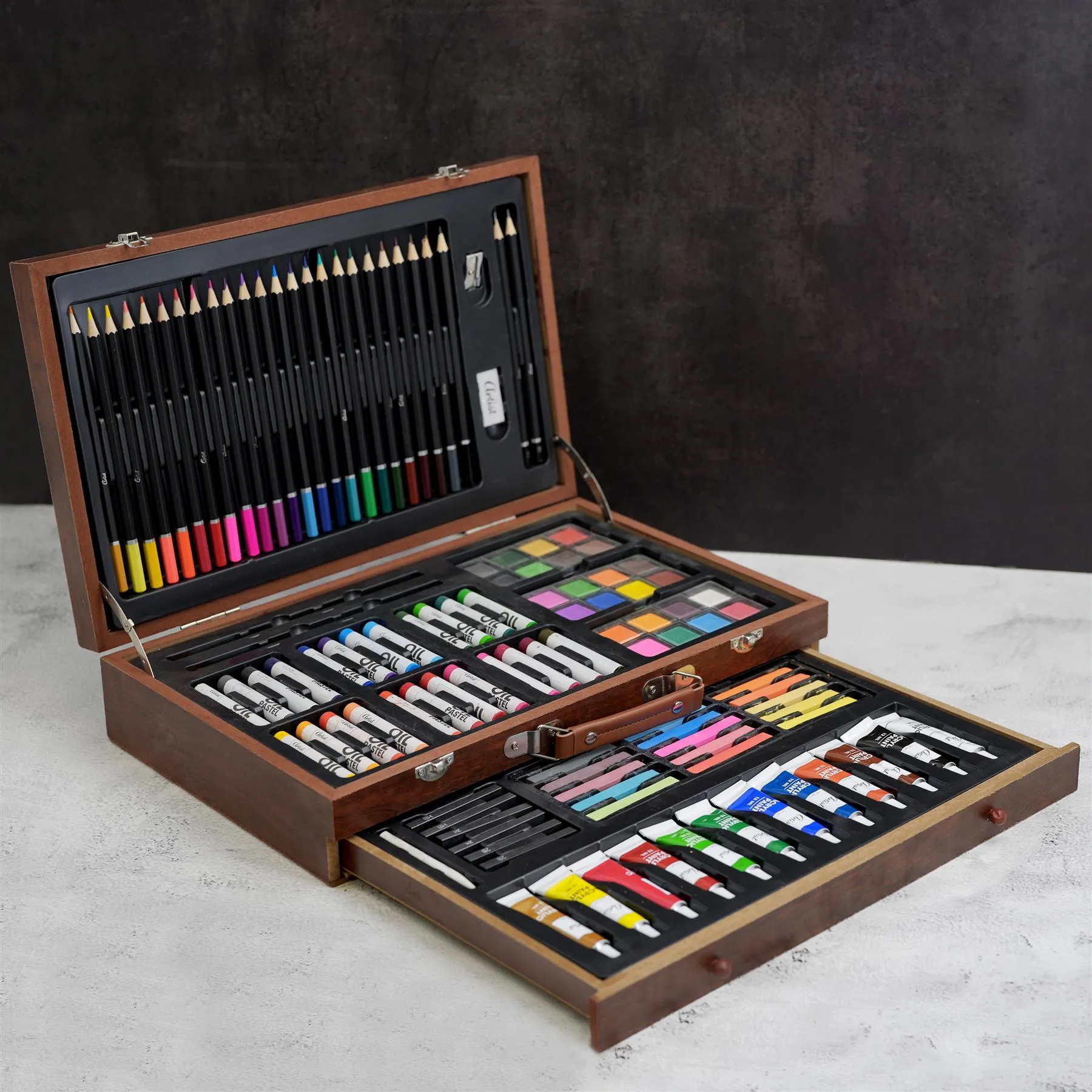 112 PCS Wooden Case Kids Art Set