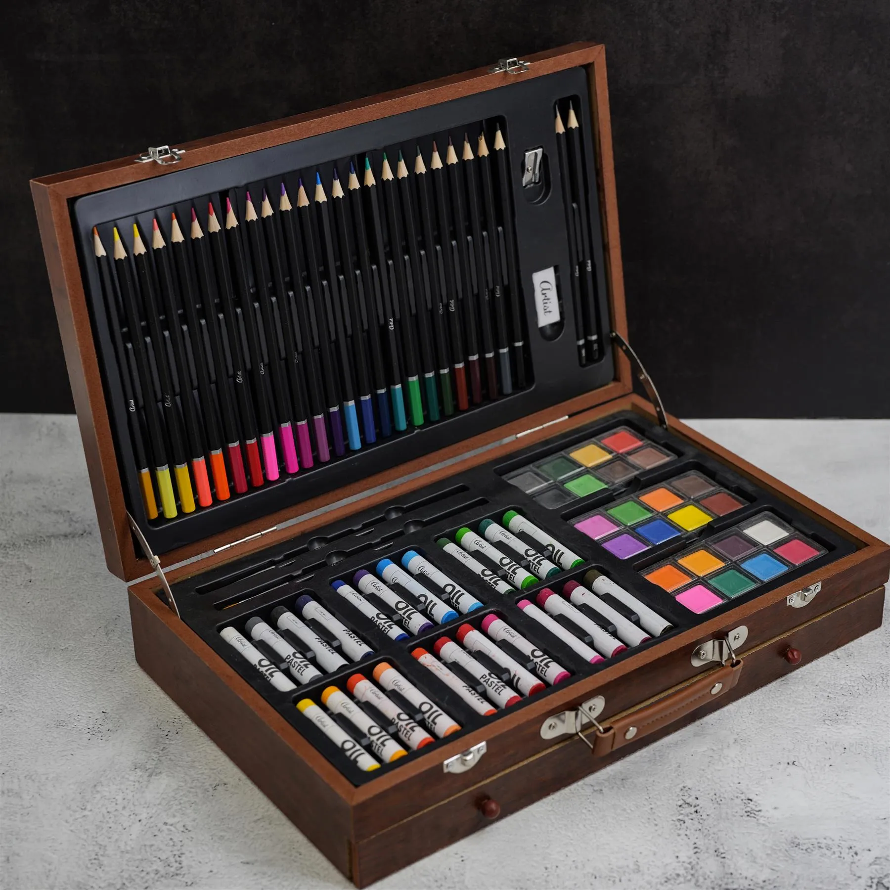 112 PCS Wooden Case Kids Art Set
