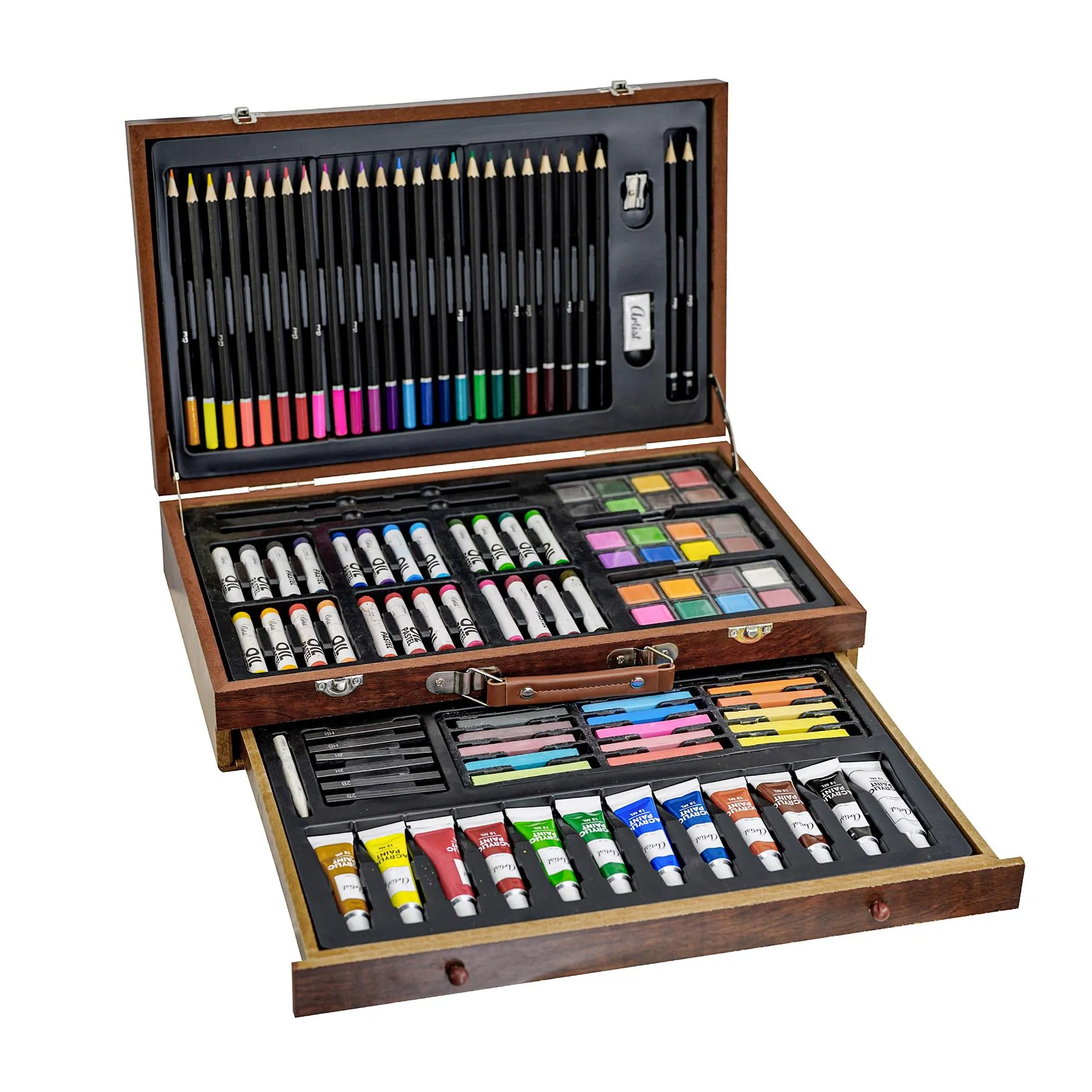 112 PCS Wooden Case Kids Art Set