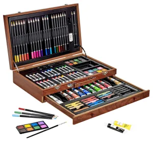 112 PCS Wooden Case Kids Art Set