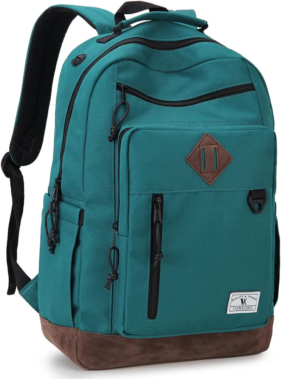 Backpack for Men Women,Vonxury Water-resistant 15.6 Inch Laptop Bookbag for School Work Travel