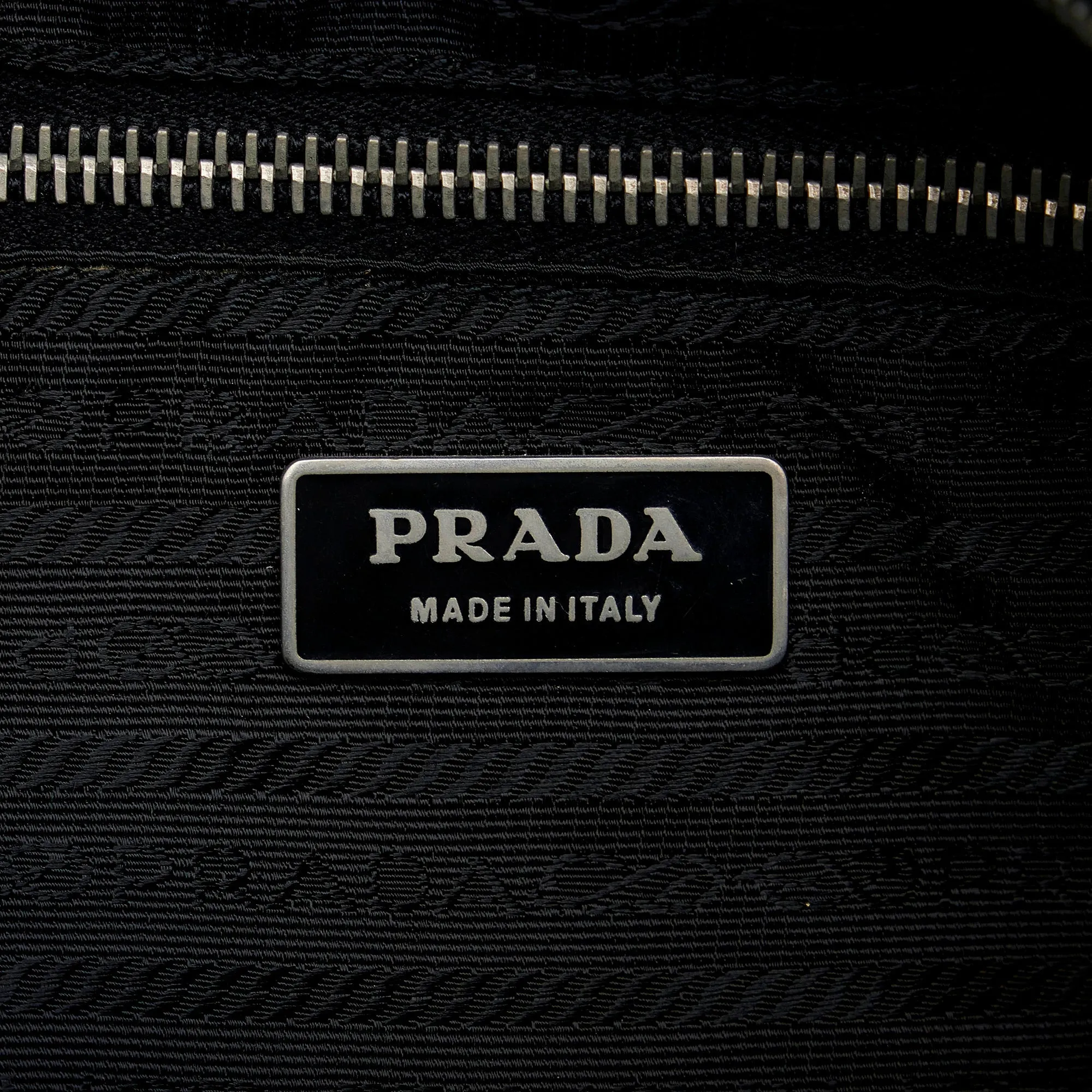 Black Prada Tessuto Stampato Tote Bag