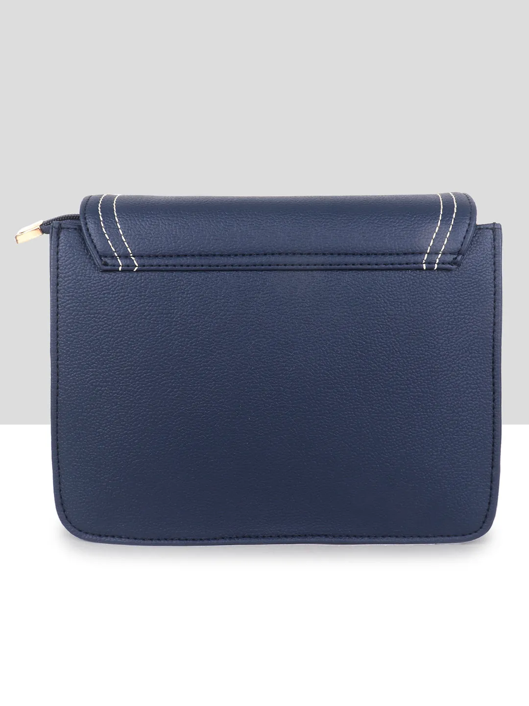 Blue Multicompartment Sling Bag For Women