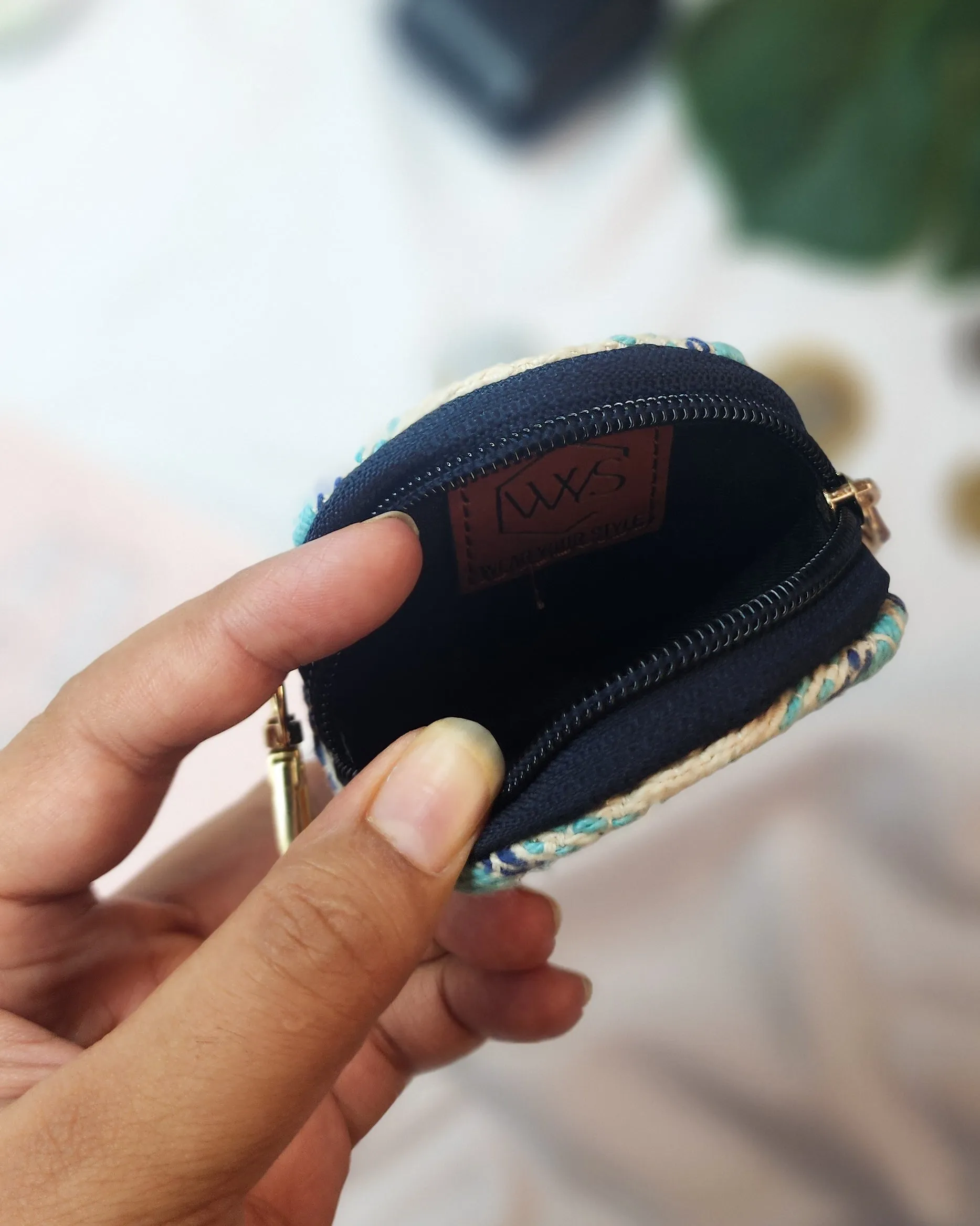 Blue Peonies Coin Pouch