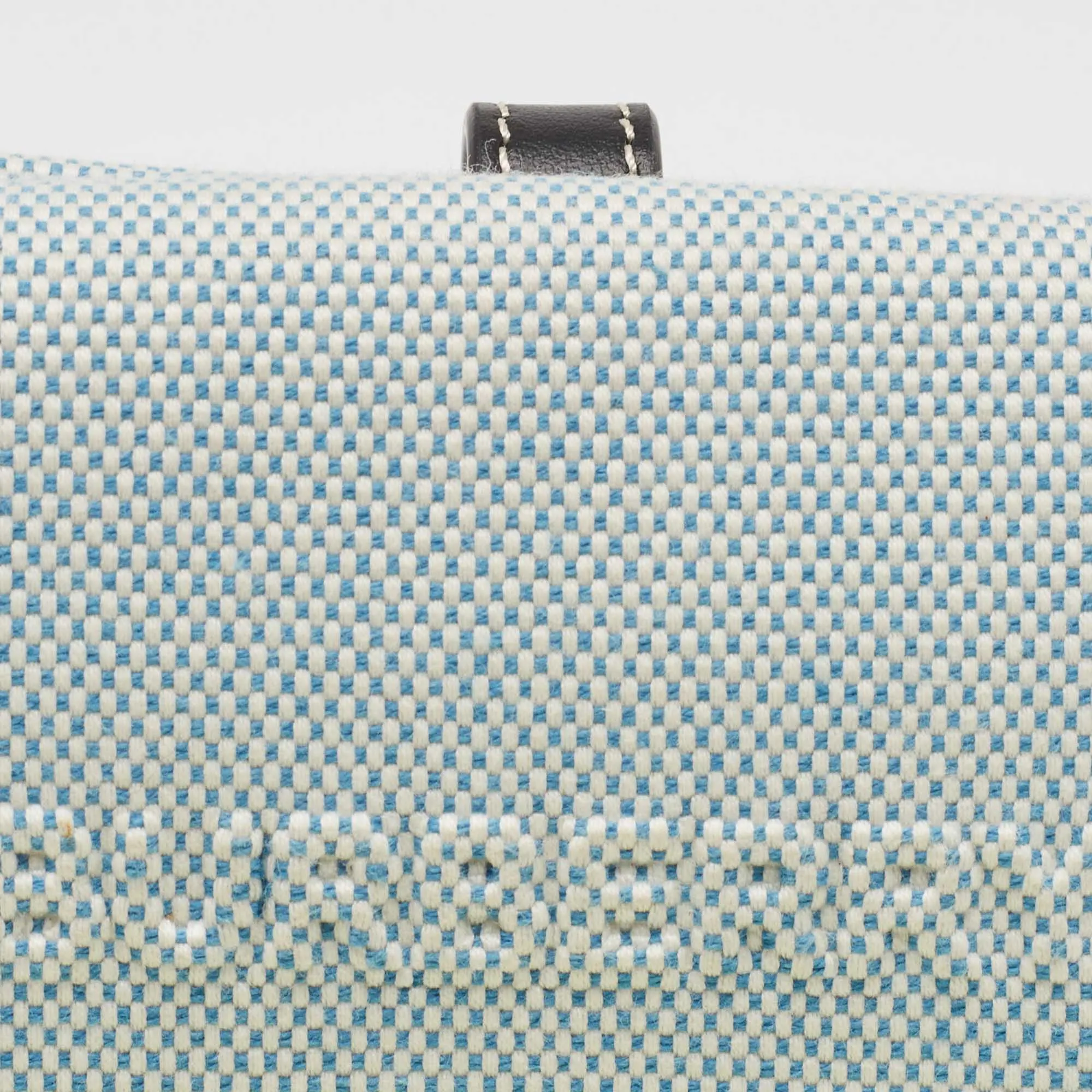 BURBERRY Blue/Black Canvas and Leather Luna Compact Wallet