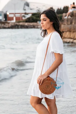 Carry Love Brown Round Sling Bag