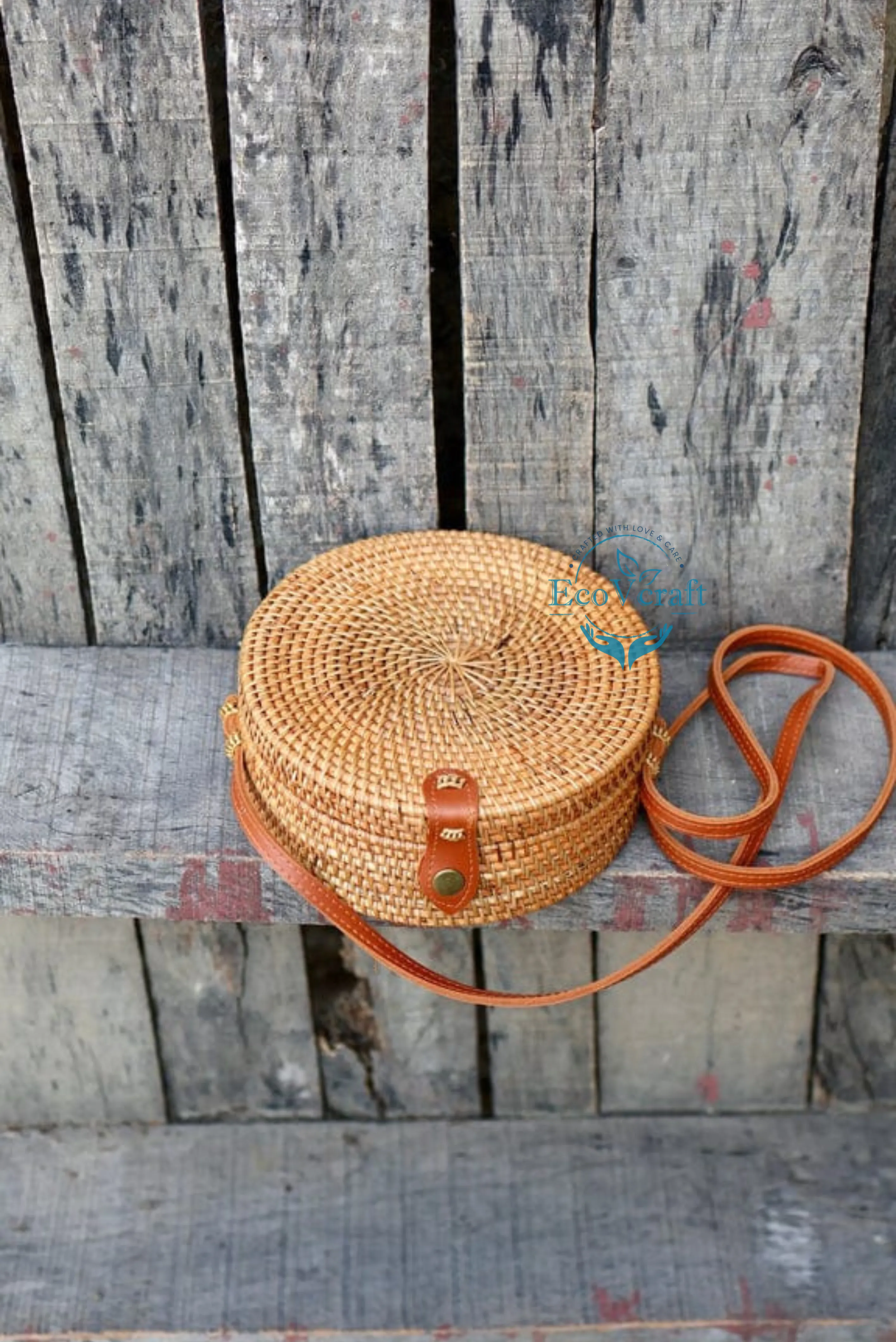 Carry Love Brown Round Sling Bag