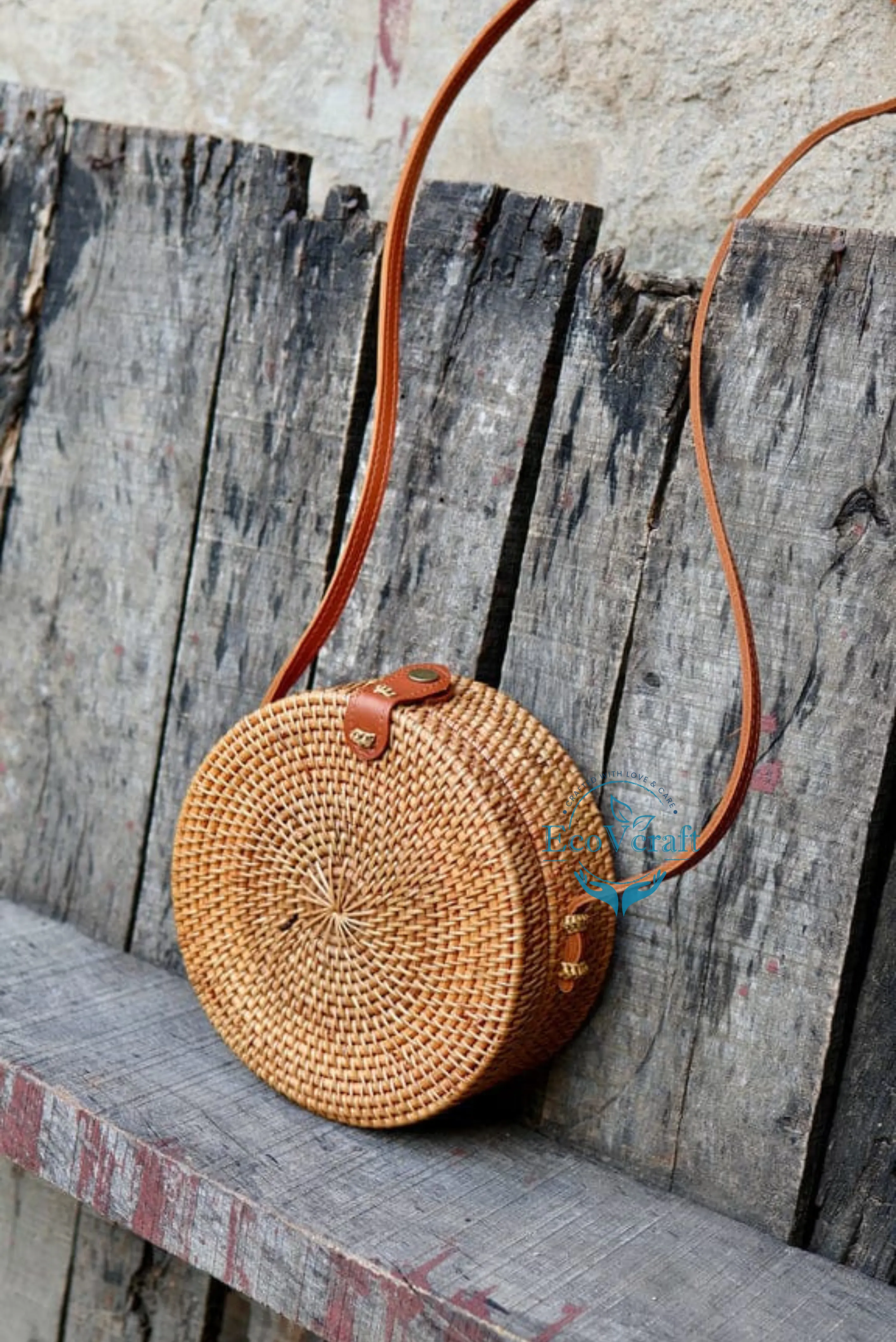 Carry Love Brown Round Sling Bag
