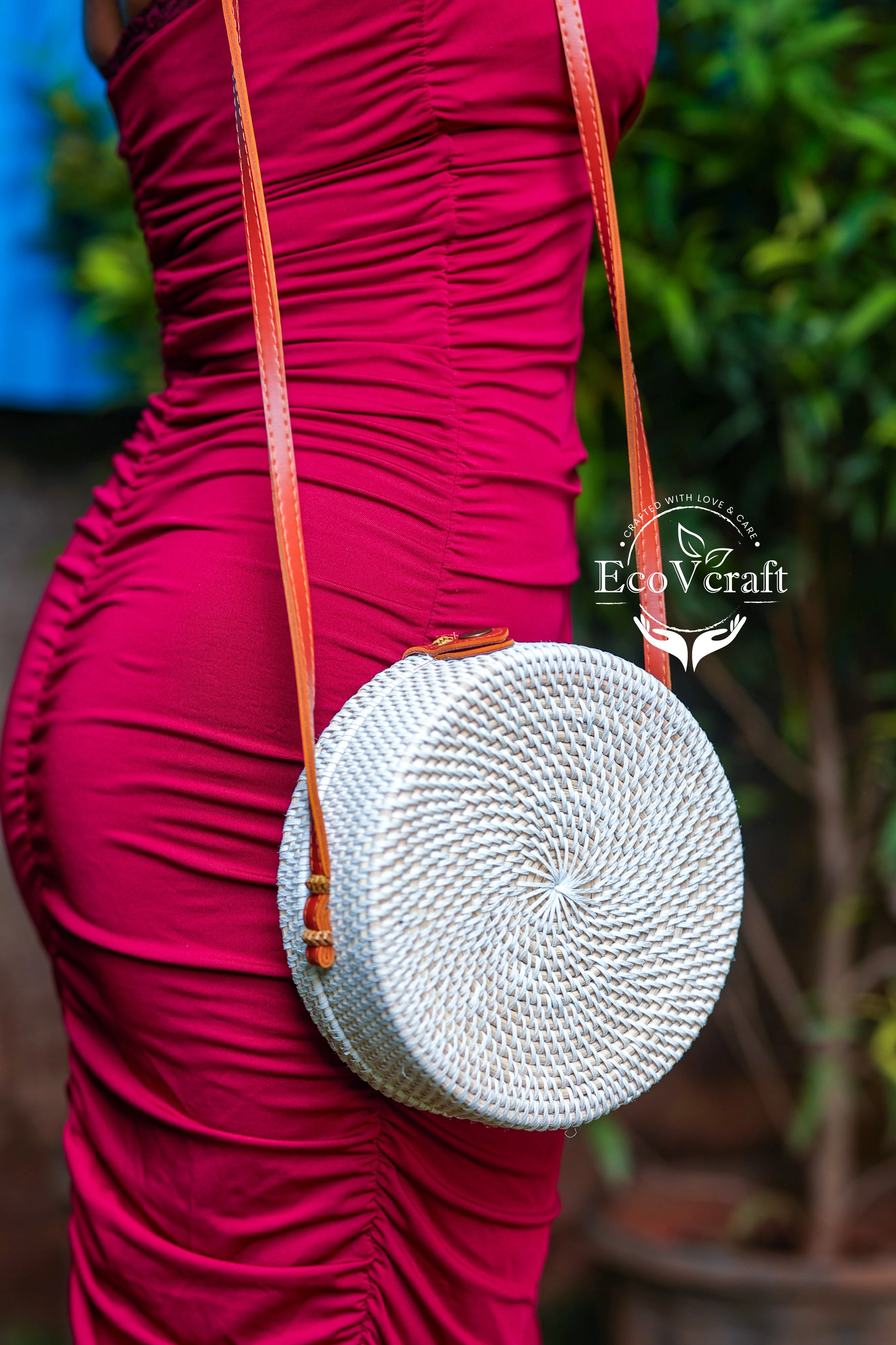 Carry Love White Round Sling Bag