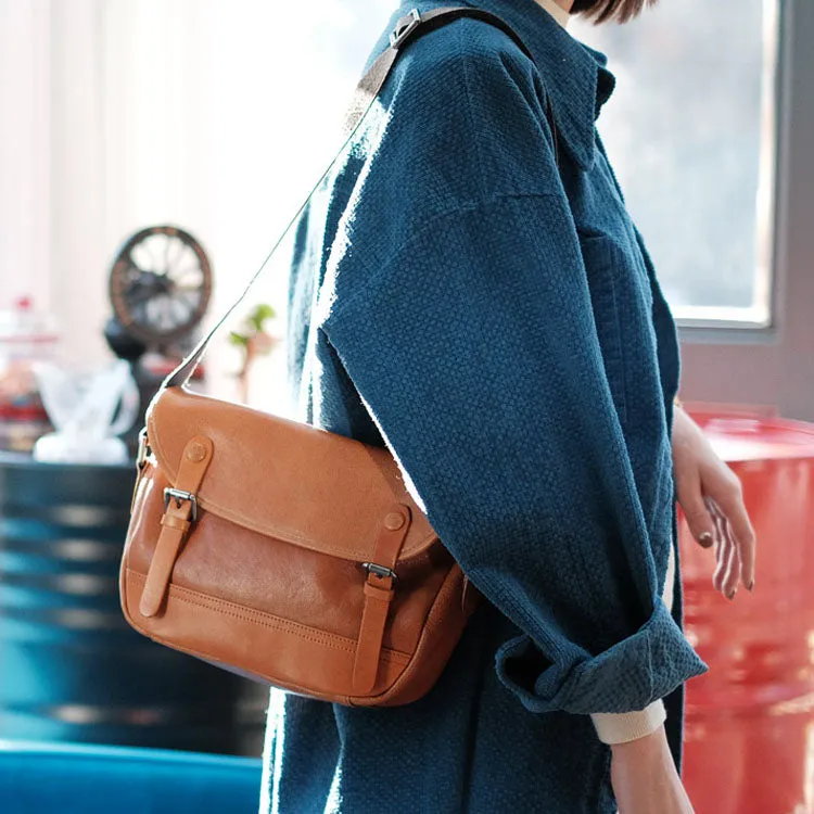 Casual Womens Genuine Leather Satchel Bag Cross Shoulder Bag for Women