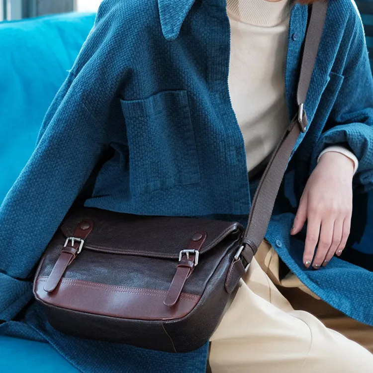 Casual Womens Genuine Leather Satchel Bag Cross Shoulder Bag for Women