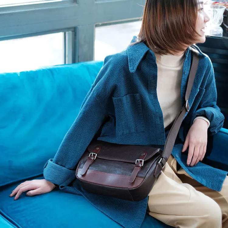 Casual Womens Genuine Leather Satchel Bag Cross Shoulder Bag for Women