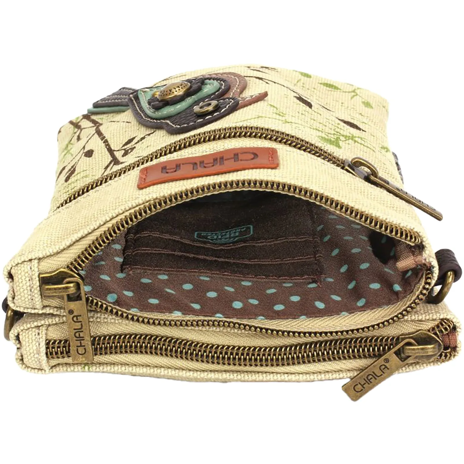 Chala Bird Safari Double Pocket Xbody Sand