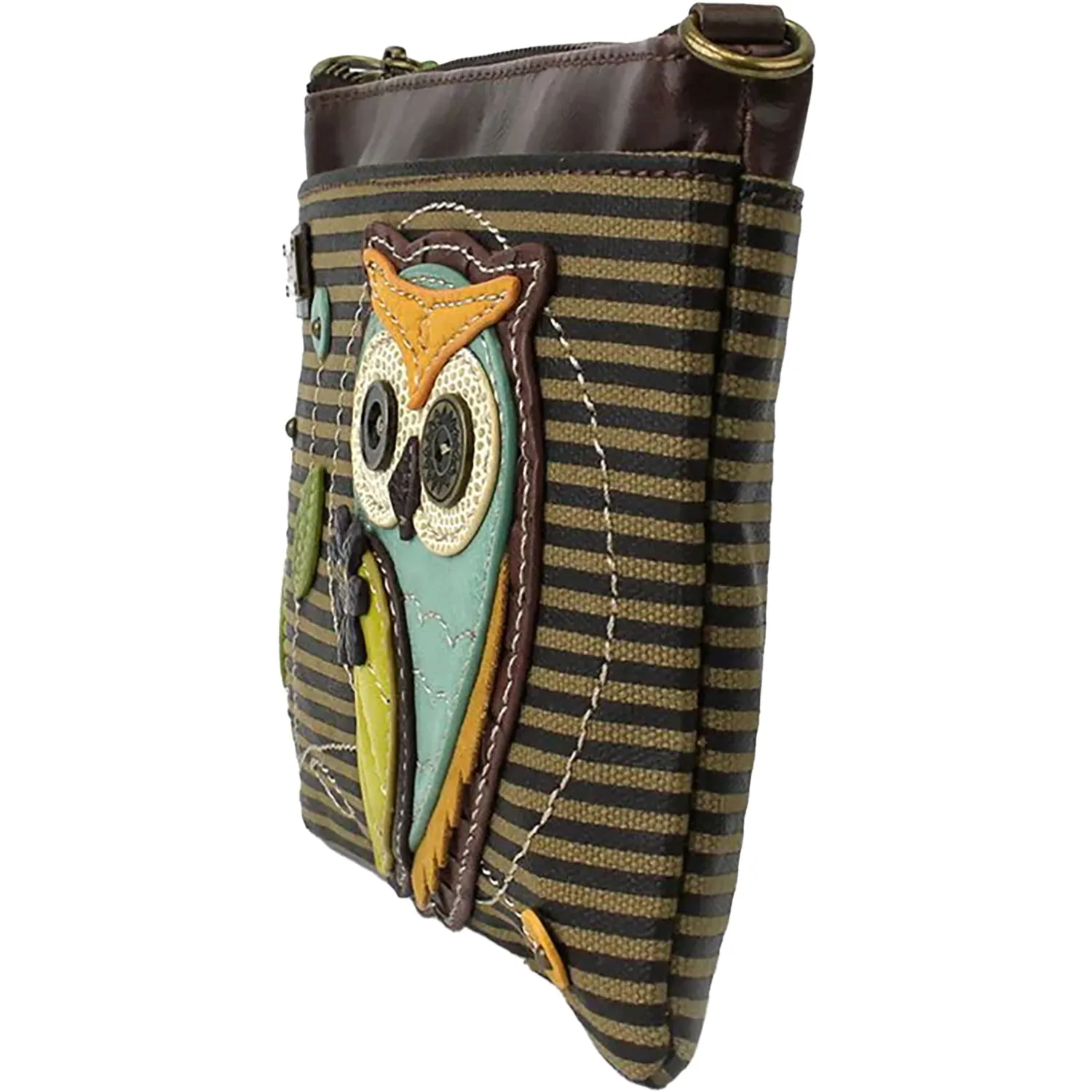 Chala Owl Mini Crossbody Olive Stripe