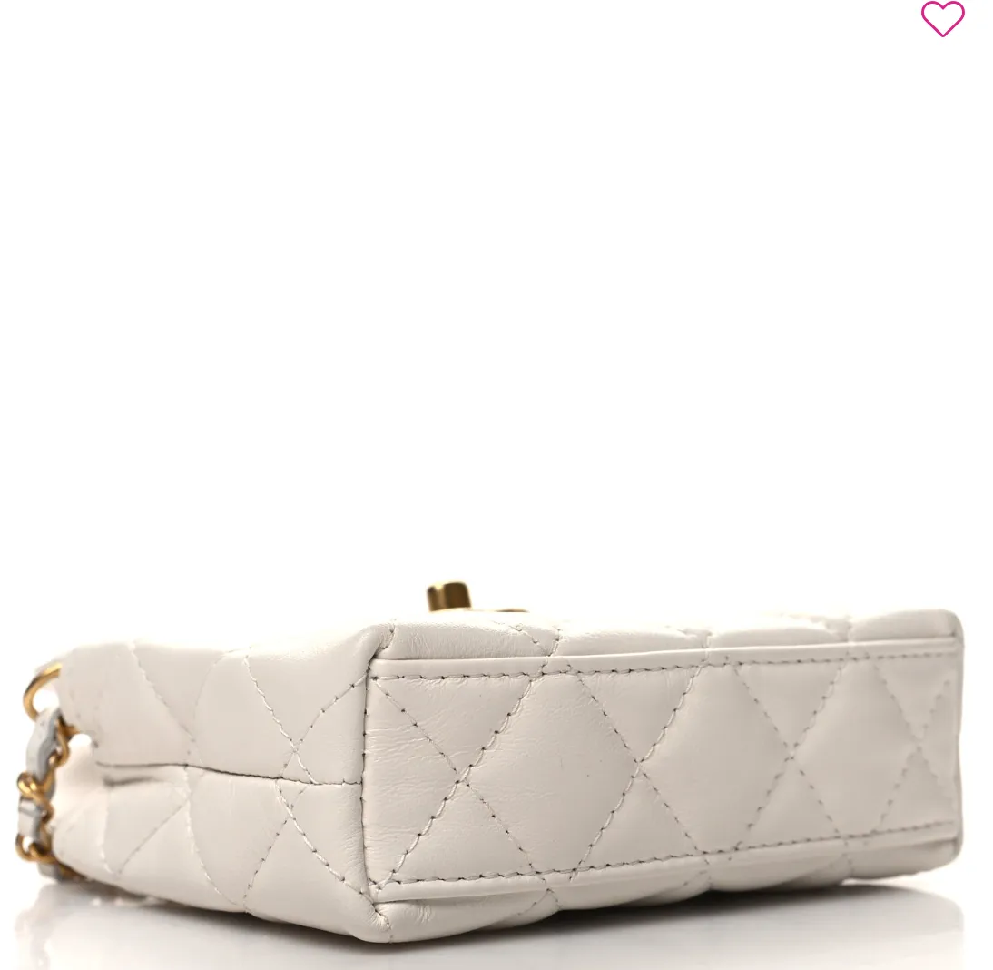 CHANEL AGED CALFSKIN QUILTED MINI NANO KELLY