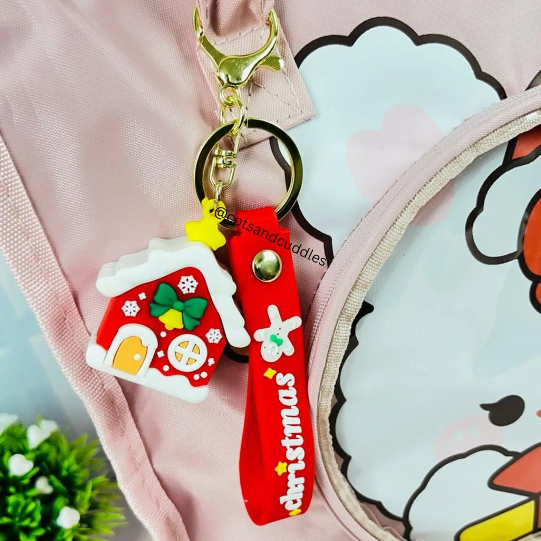 Christmas-Themed Tutorial Bag with 3D Keychain for Kids