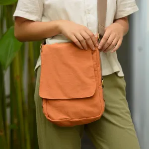 Cotton/Linen Apricot Satchel - SALE CLOTHING & KIDS