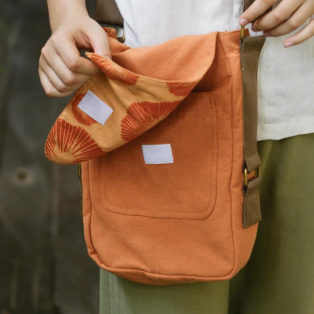 Cotton/Linen Apricot Satchel - SALE CLOTHING & KIDS