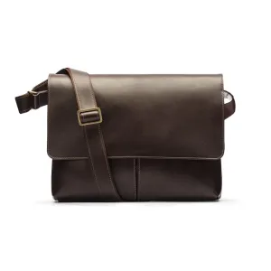 Courier's Leather Messenger Bag - Brown