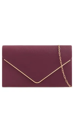 Donna Clutch- Burgundy