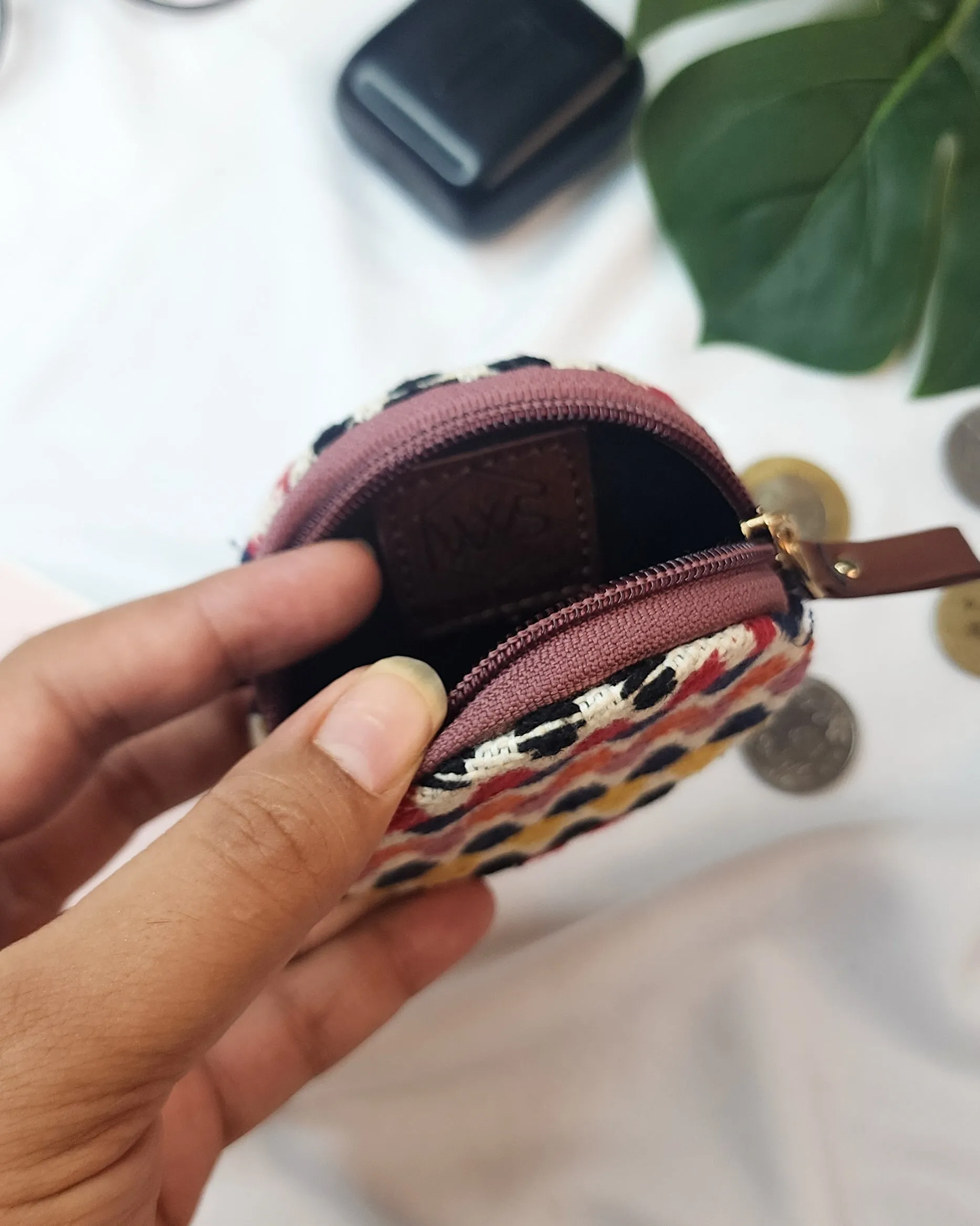Earthy Maze Coin Pouch