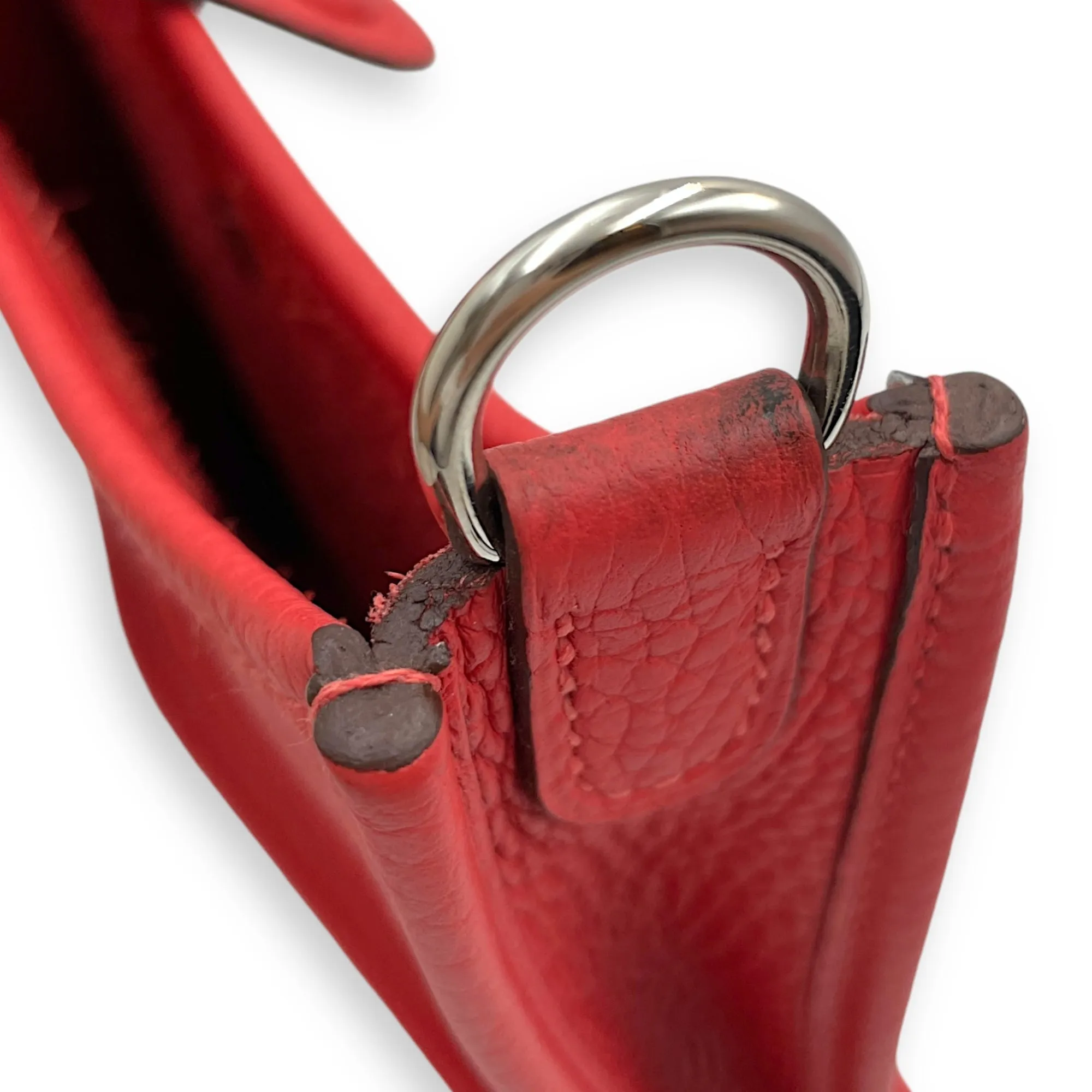 Evelyne Mini Rouge Pivoine in Clemence, Palladium hardware