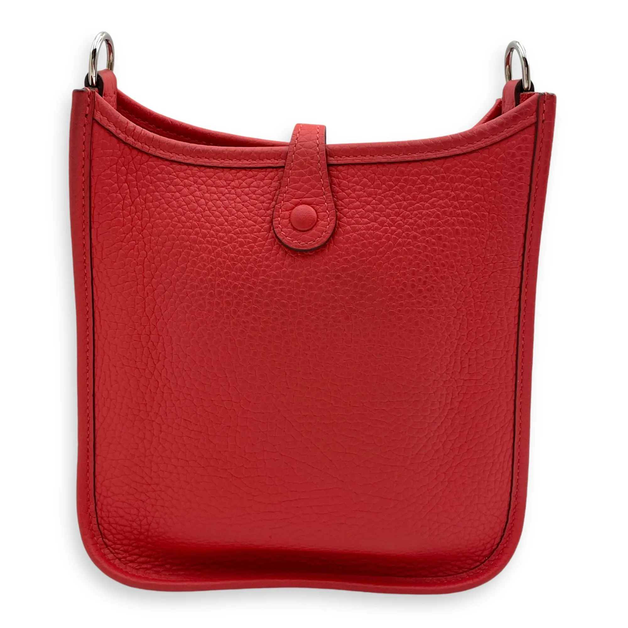 Evelyne Mini Rouge Pivoine in Clemence, Palladium hardware