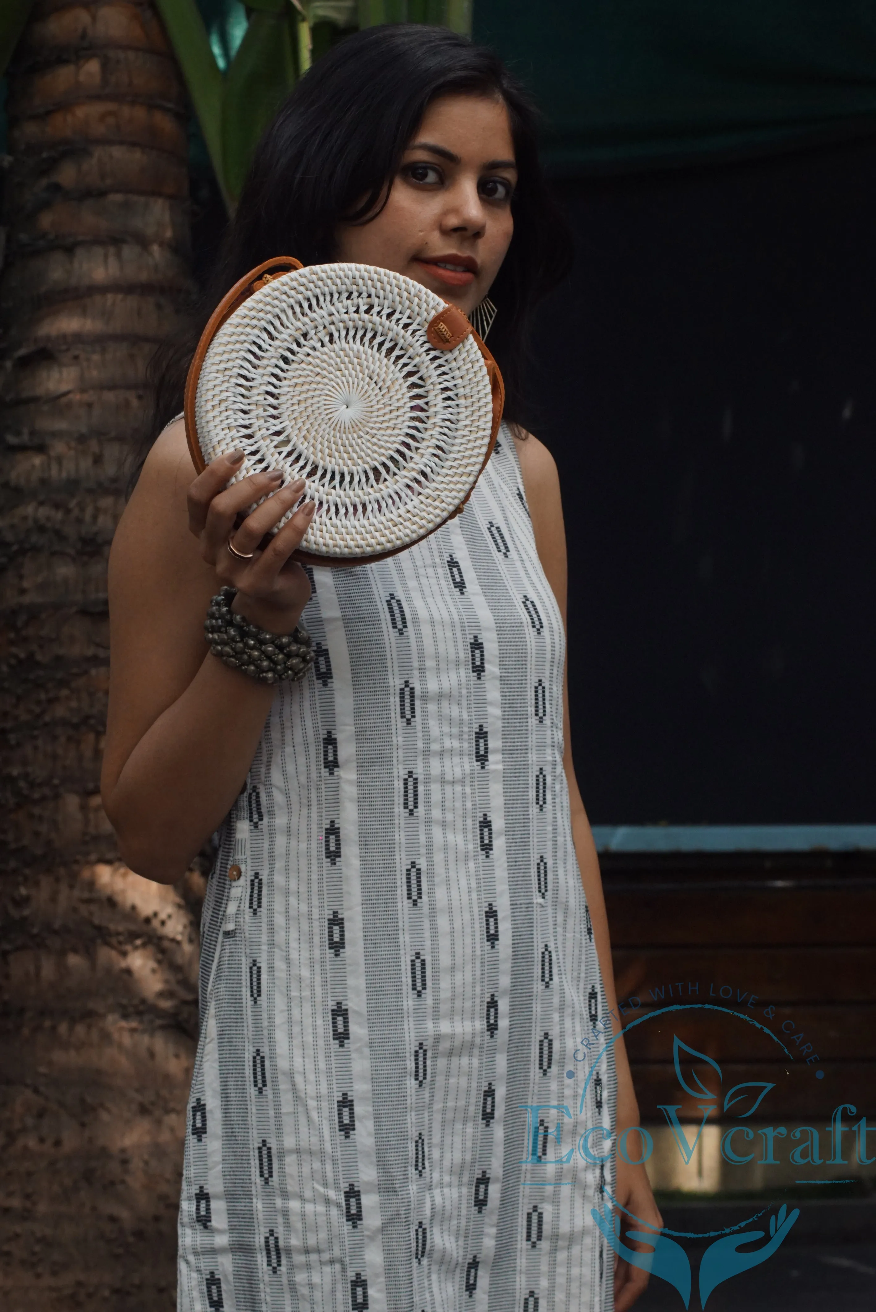 Funky Fashioninsta White Round Sling Bag