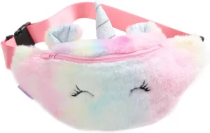Girls Unicorn Fanny Pack - Cute Kids Travel Waist Bag - Crossbody Belt Bag Sport Running Camping Trip