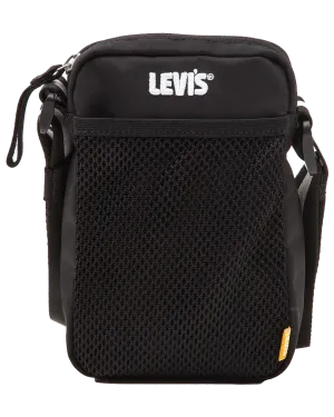 Gold Tab Mini Crossbody Bag in Regular Black