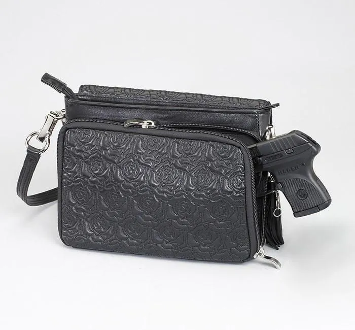 GTM Original Embroidered Lambskin Compact Clutch Purse