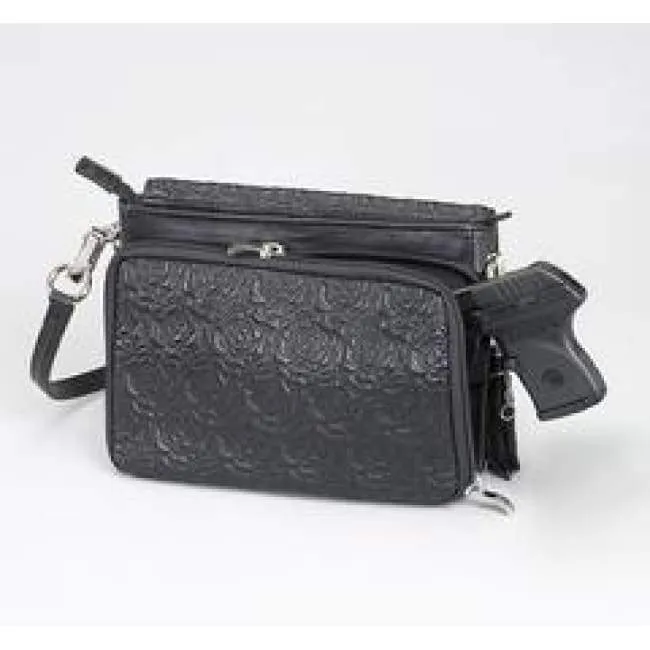 GTM Original Embroidered Lambskin Compact Clutch Purse