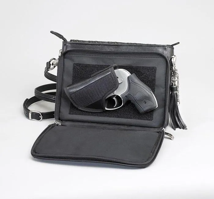 GTM Original Embroidered Lambskin Compact Clutch Purse