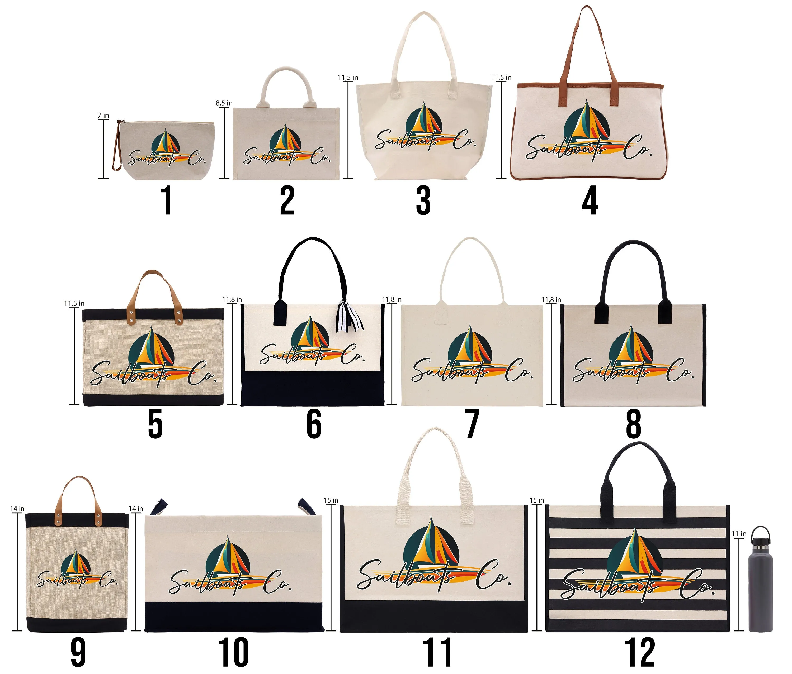 Happy Days Oversized Cotton Canvas Tote Bag  XL Canvas Shopper Weekender Extra Large Bag (HDT1001)