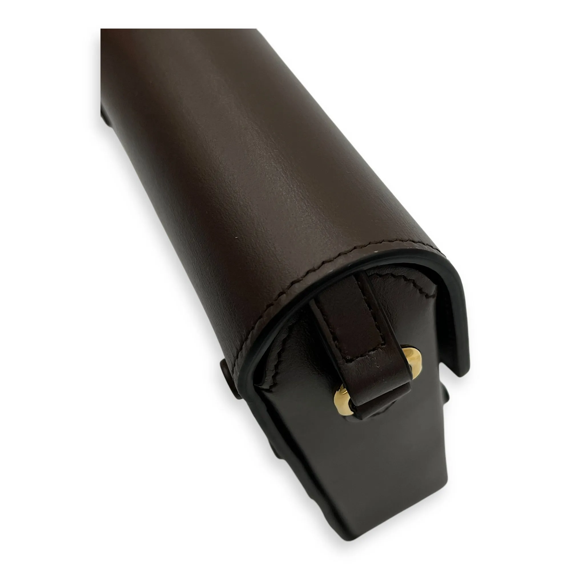 Horsebit 1955 Crossbody Bag Mini Brown in Calfskin, Gold hardware
