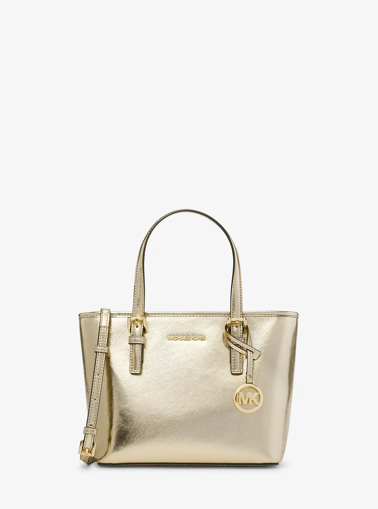 Jet Set Travel Michael Kors Extra Small Tote with Metal Top Zip yellow