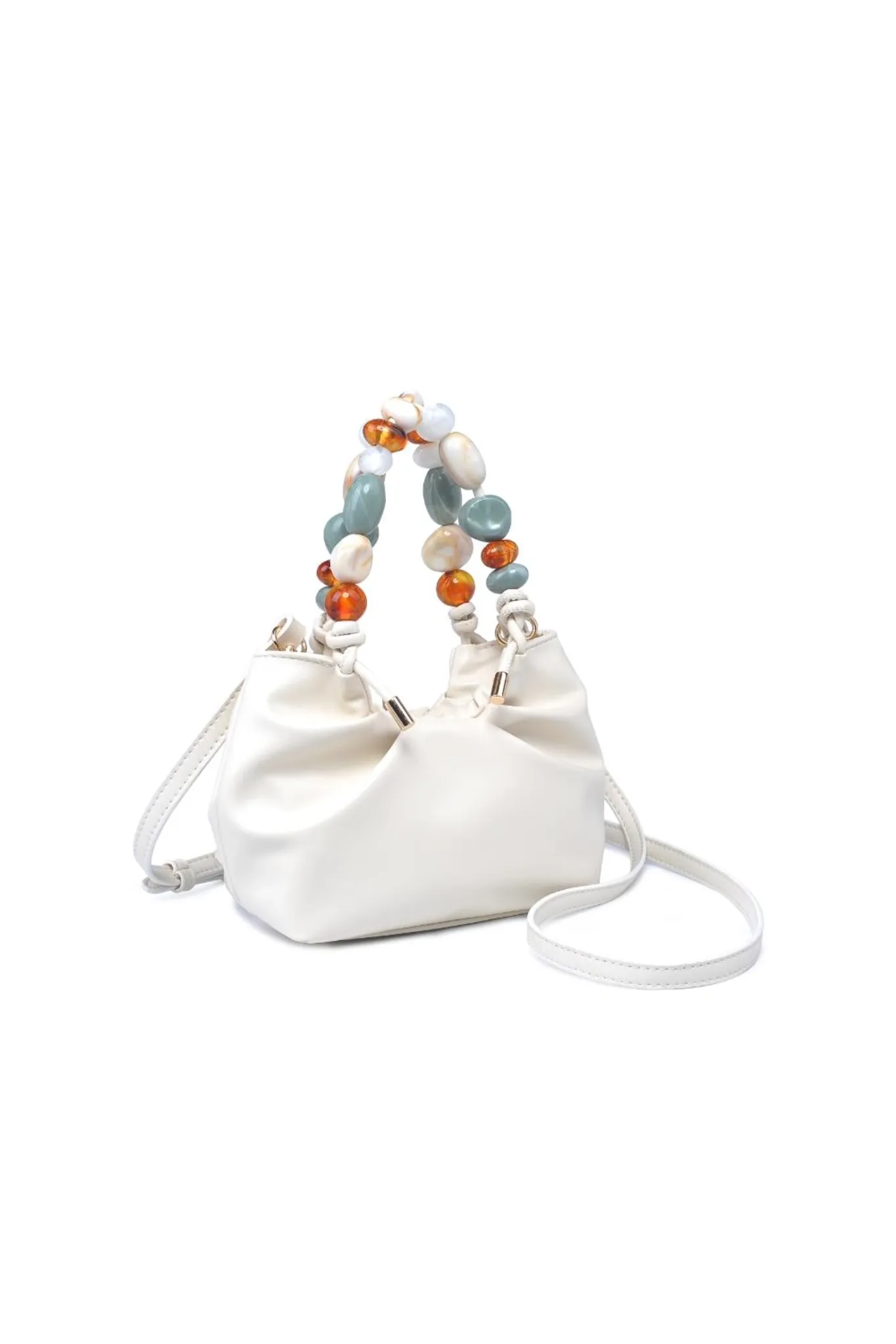 Johona Beaded Handle Crossbody Purse