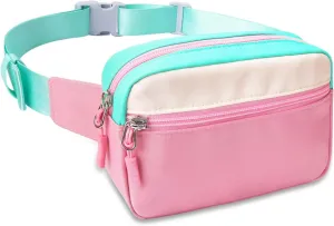 Kids Fanny Pack for Girls - Belt Bag for Girls Gifts Crossbody Bag Waist Bag Purse for Girls with Adjustable Waistband Smallest Waist Gets 27-28 inches