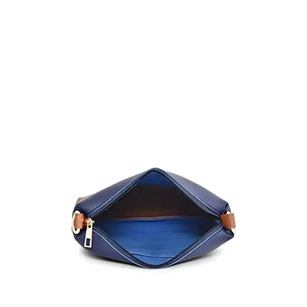 Krozilla Women Blue sling bag with back pocket