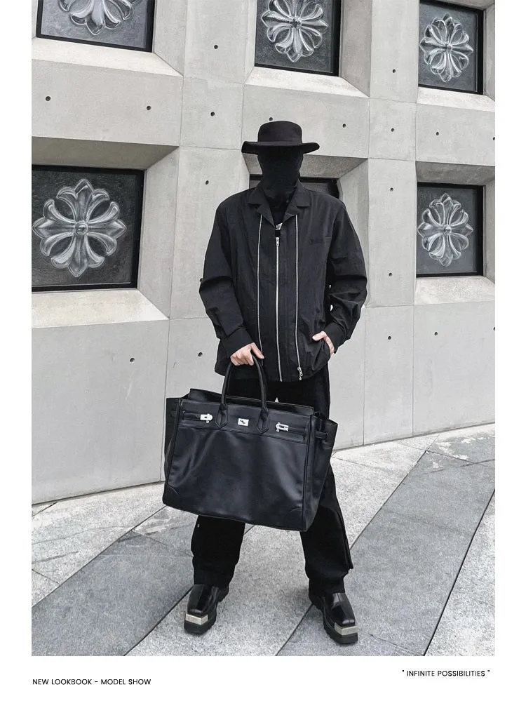 Large birkin inspired platinum bag men women handbag weekender over night bag tote