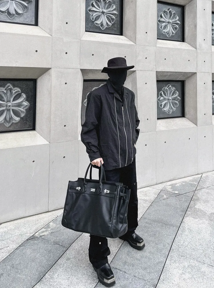 Large birkin inspired platinum bag men women handbag weekender over night bag tote