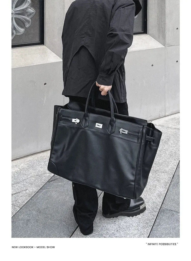 Large birkin inspired platinum bag men women handbag weekender over night bag tote