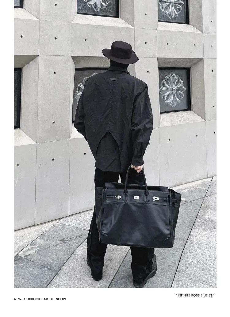 Large birkin inspired platinum bag men women handbag weekender over night bag tote
