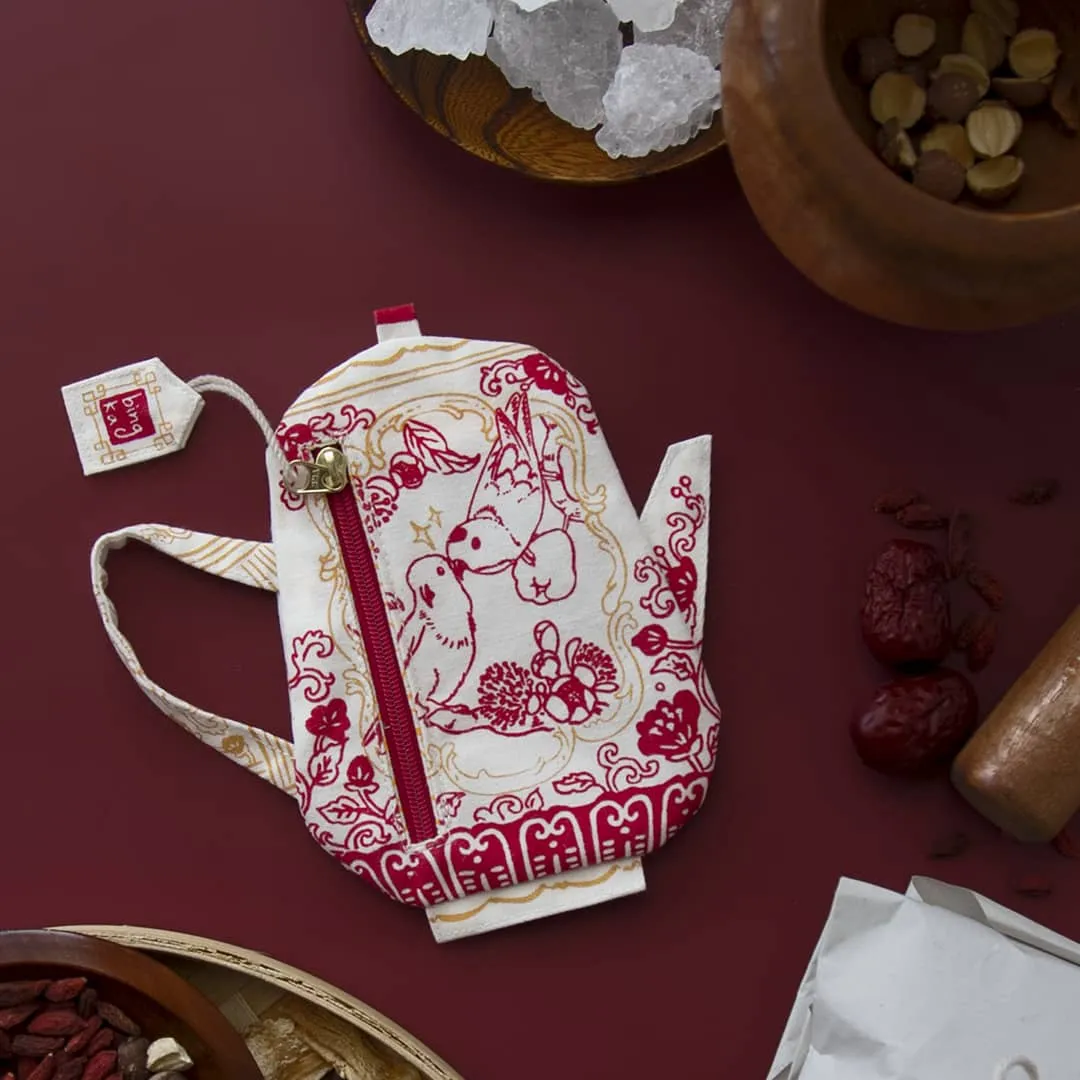 Lorikeet Red Tea Pot Coin Pouch