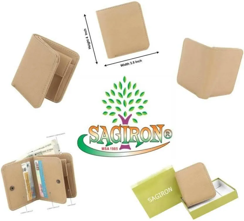 Men Casual Beige Artificial Leather Wallet (7 Card Slots)