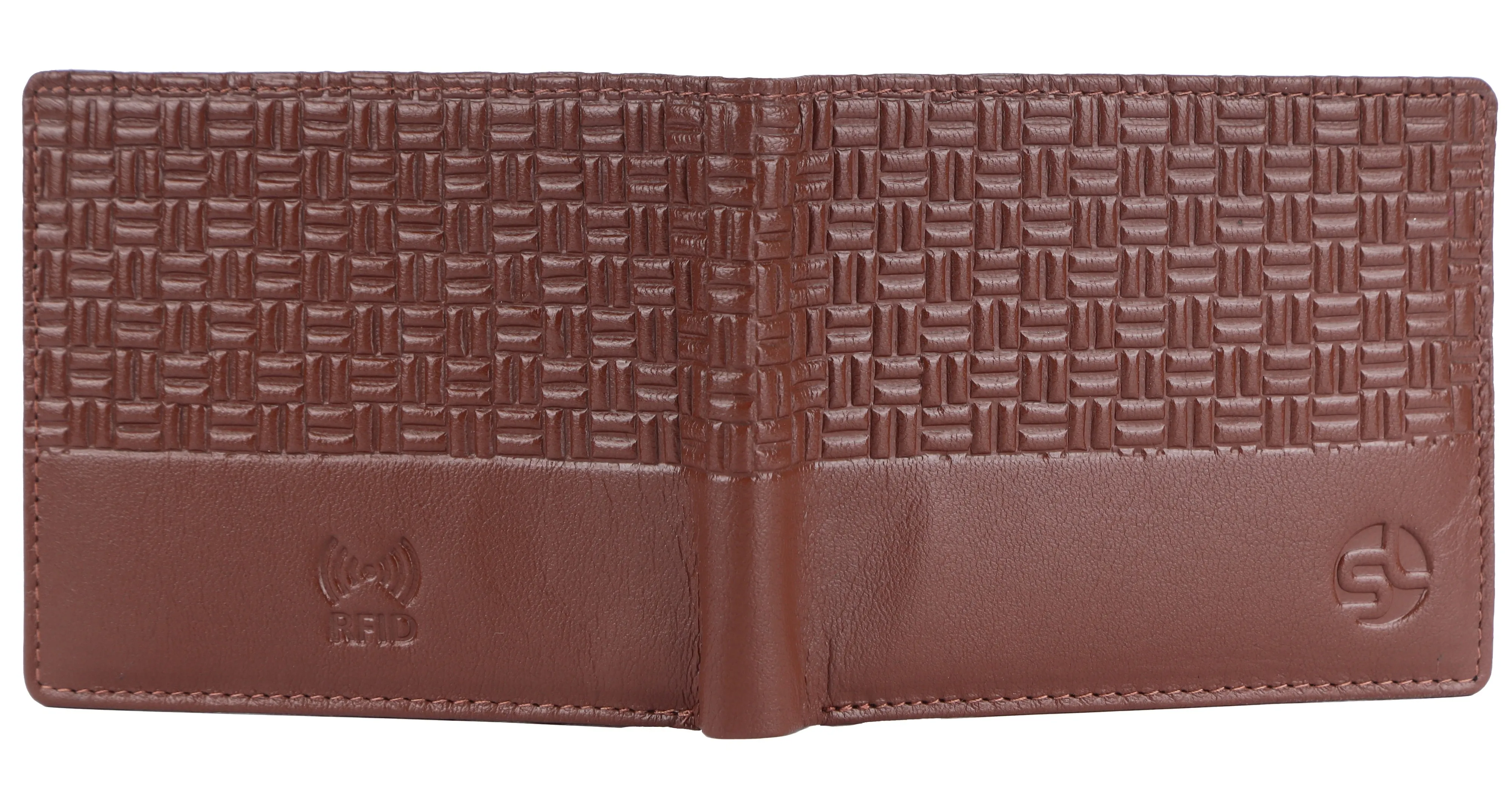 MENS LEATHER RFID WALLET WITH KEY RING COMBO 93706 (TAN)