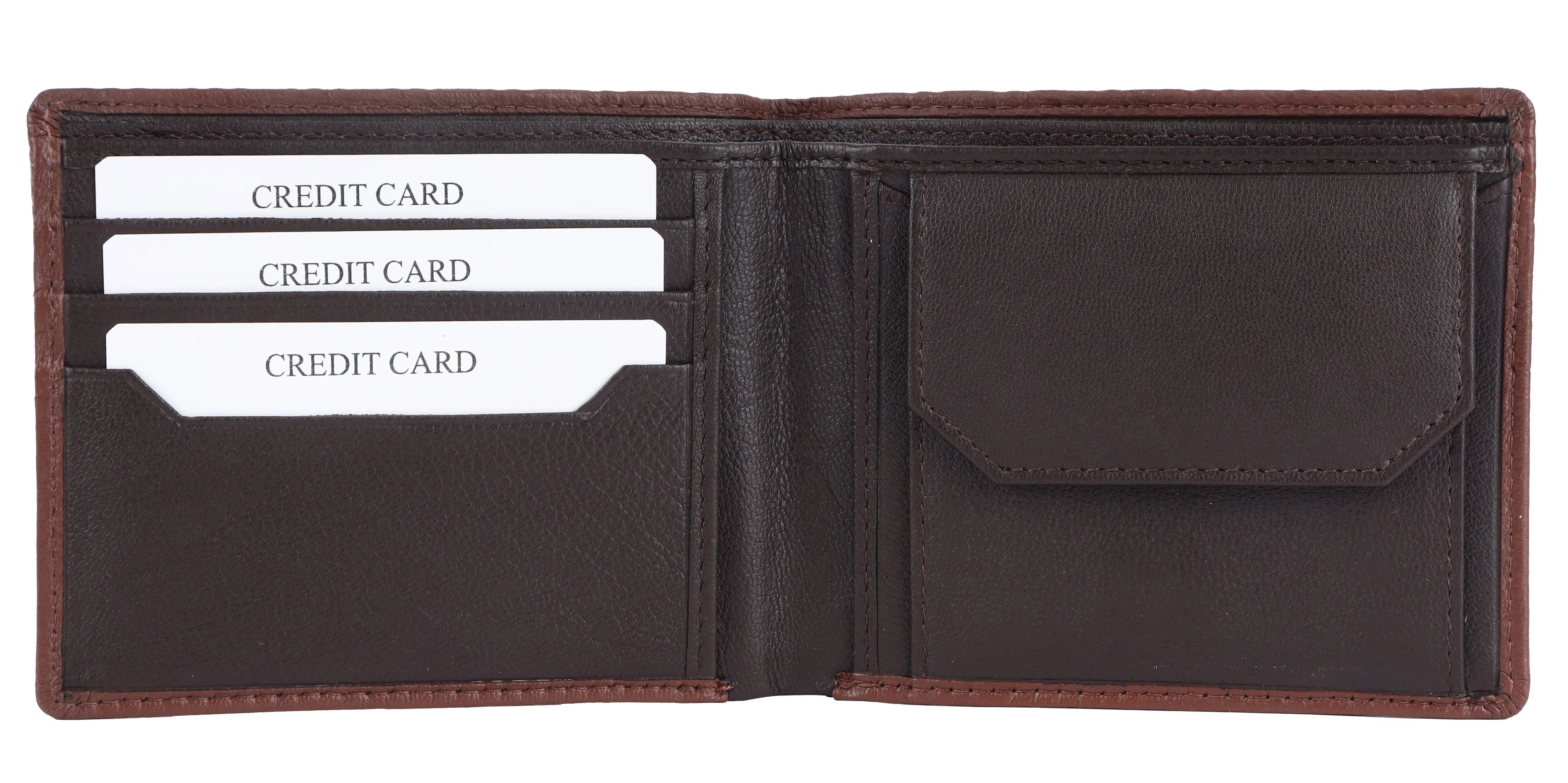 MENS LEATHER RFID WALLET WITH KEY RING COMBO 93706 (TAN)