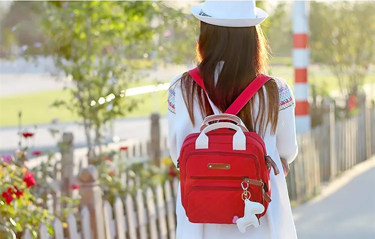 Mini Diaper Bag for Casual Outings- Red
