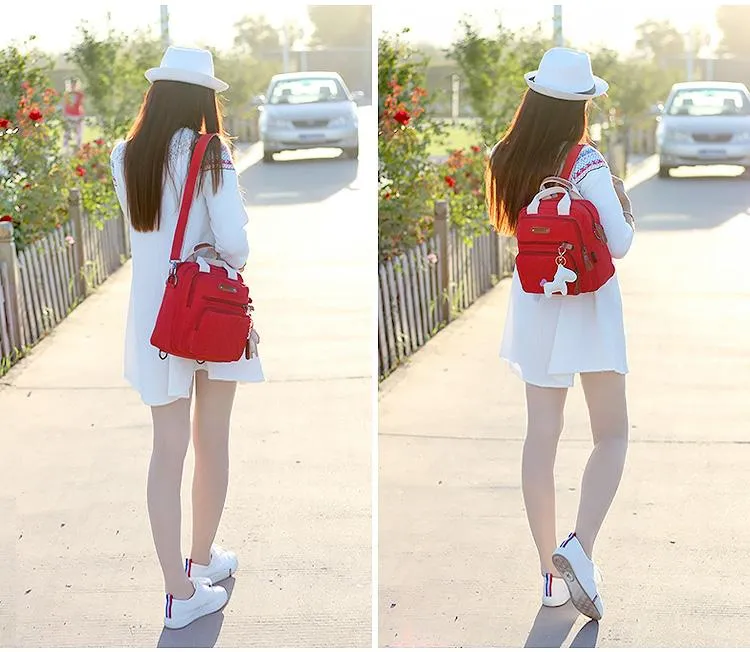 Mini Diaper Bag for Casual Outings- Red